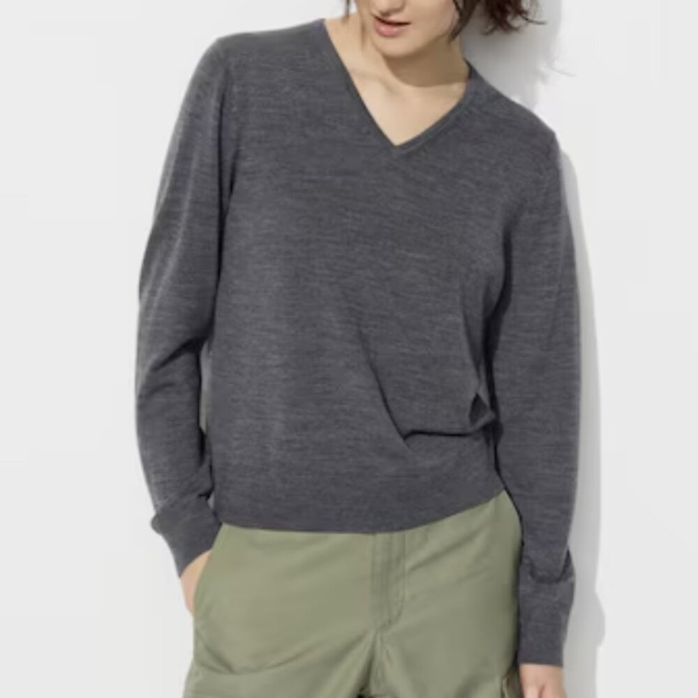 UNIQLO Merino Sweater | V-Neck, Size Small